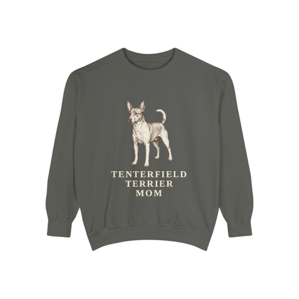 Tenterfield Terrier Mom Sweatshirt, Pepper, front view