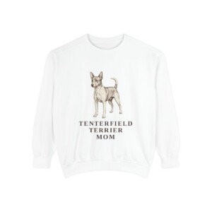 tenterfield-terrier-sweatshirt-mom-white-1 Tenterfield Terrier Mom Sweatshirt, White, front view