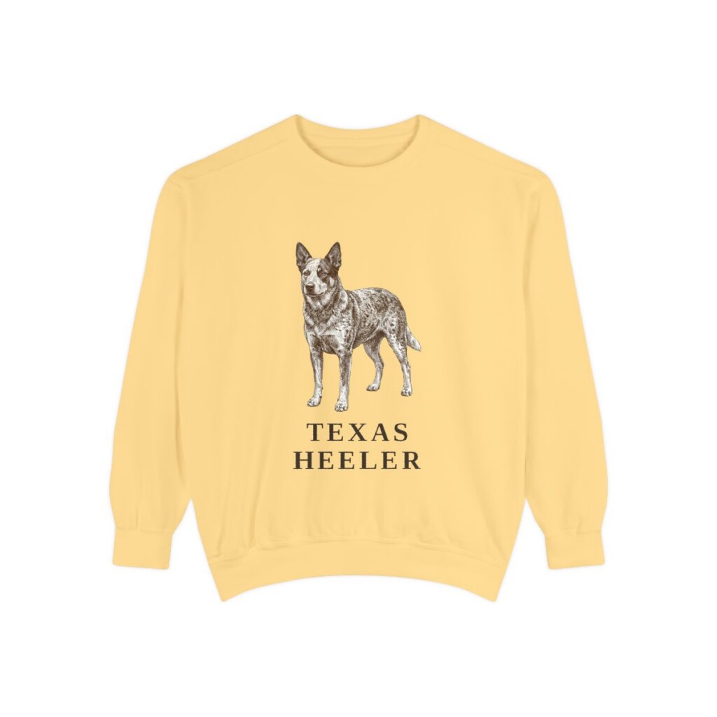 Texas Heeler Sweatshirt, Butter, front view