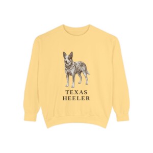 Texas Heeler Sweatshirt, Butter, front view