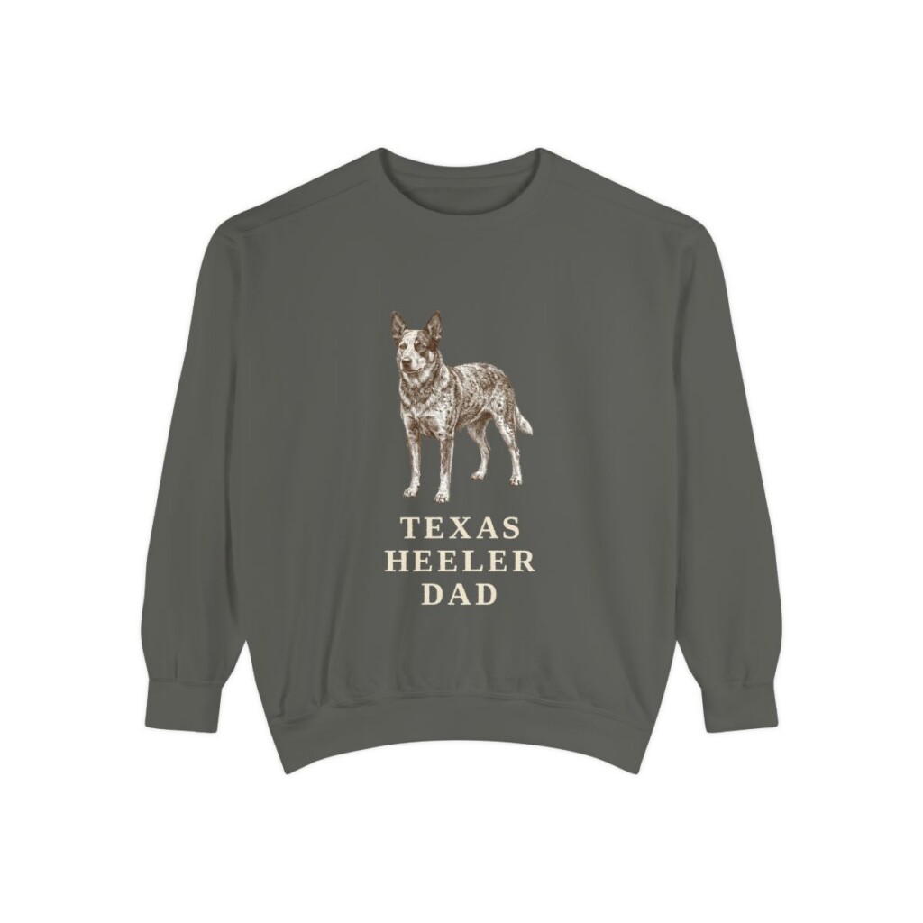 Texas Heeler Dad Sweatshirt, Pepper, front view