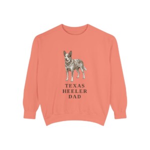 Texas Heeler Dad Sweatshirt, Terracotta, front view