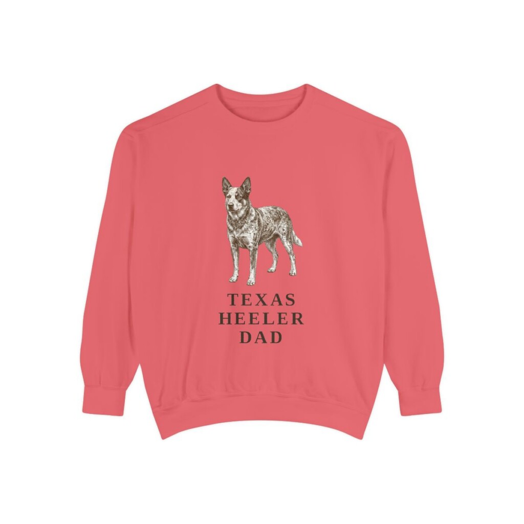 Texas Heeler Dad Sweatshirt, Watermelon, front view