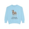 Texas Heeler Humor Sweatshirt, Chambray, front view