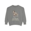 Texas Heeler Humor Sweatshirt, Grey, front view