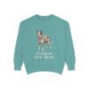Texas Heeler Humor Sweatshirt, Seafoam, front view
