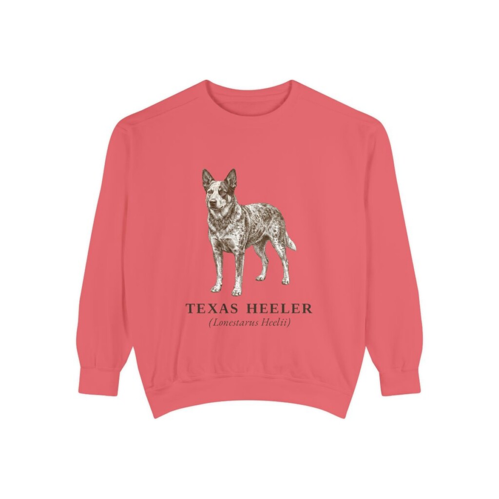 Texas Heeler Latin Sweatshirt, Watermelon, front view