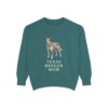 texas-heeler-sweatshirt-mom-blue-spruce Texas Heeler Mom Sweatshirt, Blue Spruce, front view