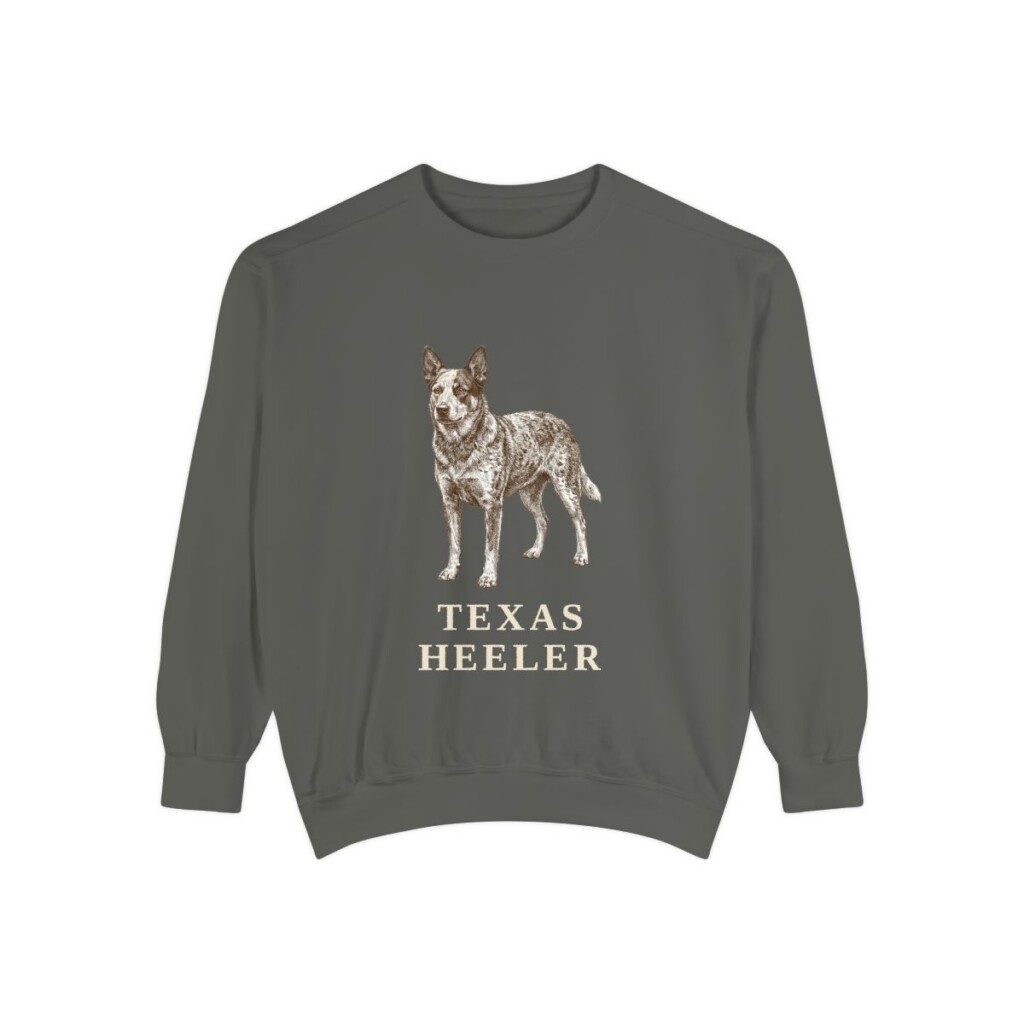 Texas Heeler Sweatshirt, Pepper, front view