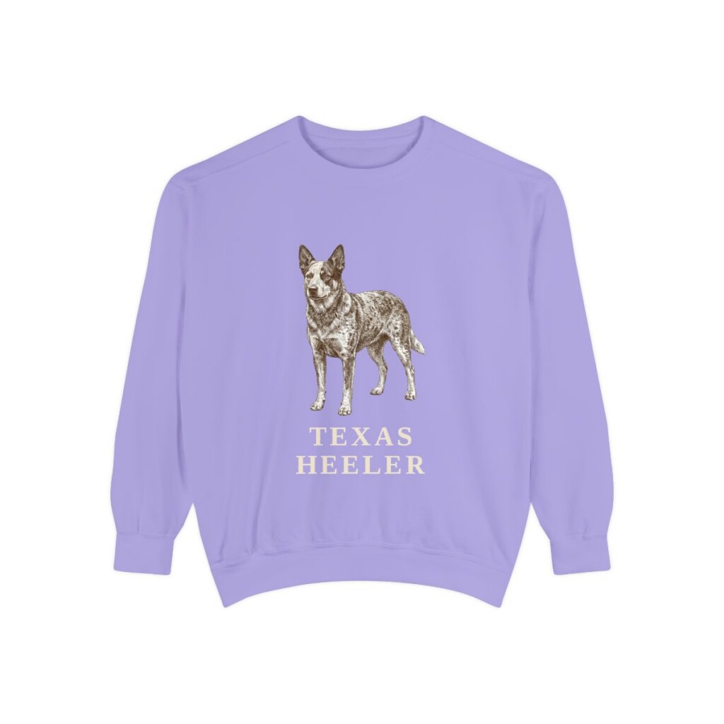 Texas Heeler Sweatshirt, Violet, front view