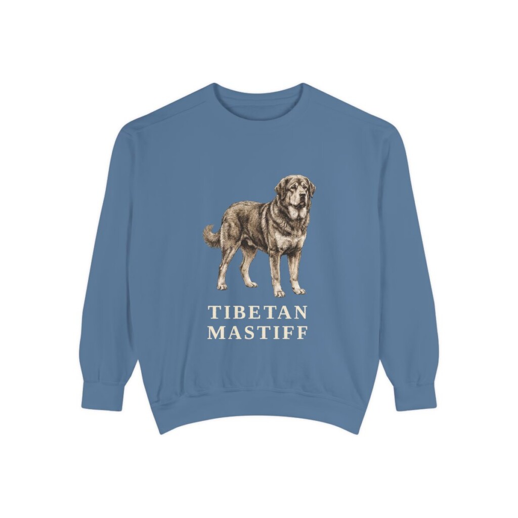 Tibetan Mastiff Sweatshirt, Blue Jean, front view