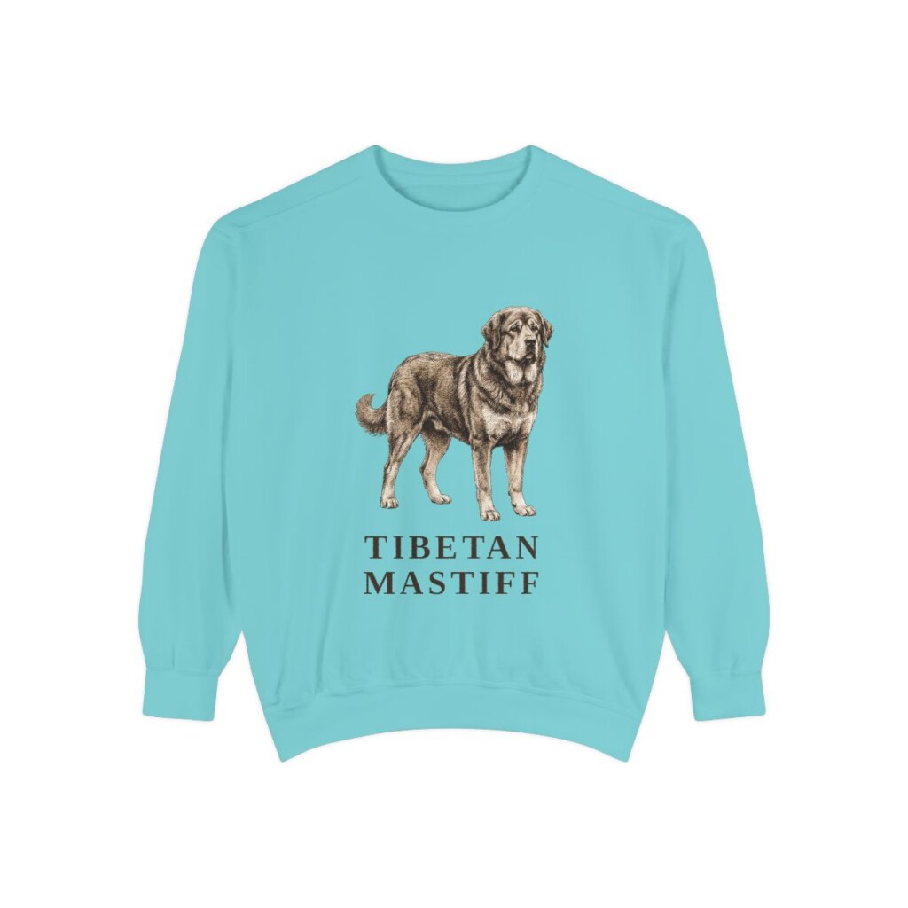 Tibetan Mastiff Sweatshirt, Chalky Mint, front view