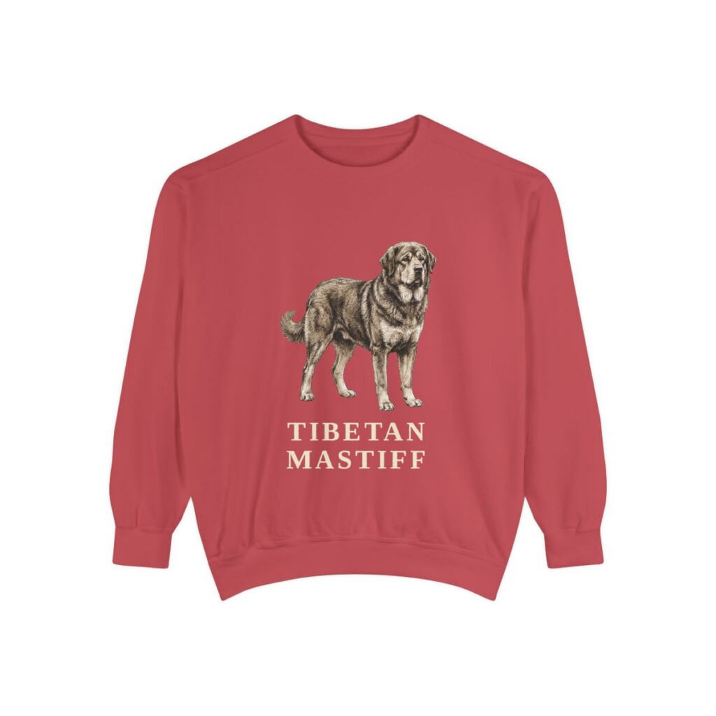 Tibetan Mastiff Sweatshirt, Crimson, front view