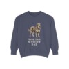 Tibetan Mastiff Dad Sweatshirt, Denim, front view