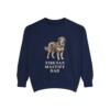 Tibetan Mastiff Dad Sweatshirt, True Navy, front view