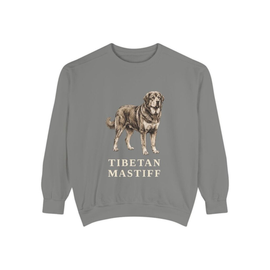 Tibetan Mastiff Sweatshirt, Grey, front view