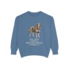 Tibetan Mastiff Humor Sweatshirt, Blue Jean, front view