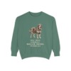 Tibetan Mastiff Humor Sweatshirt, Light Green, front view