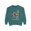 Tibetan Mastiff Latin Sweatshirt, Blue Spruce, front view