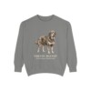 Tibetan Mastiff Latin Sweatshirt, Grey, front view