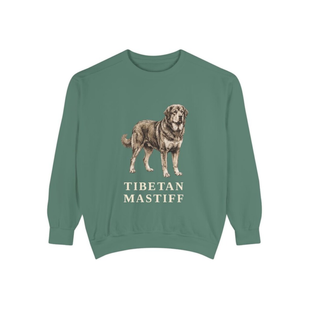 Tibetan Mastiff Sweatshirt, Light Green, front view