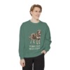 Tibetan Mastiff Sweatshirt, Light Green, person 1 front