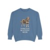 Tibetan Mastiff Mom Sweatshirt, Blue Jean, front view