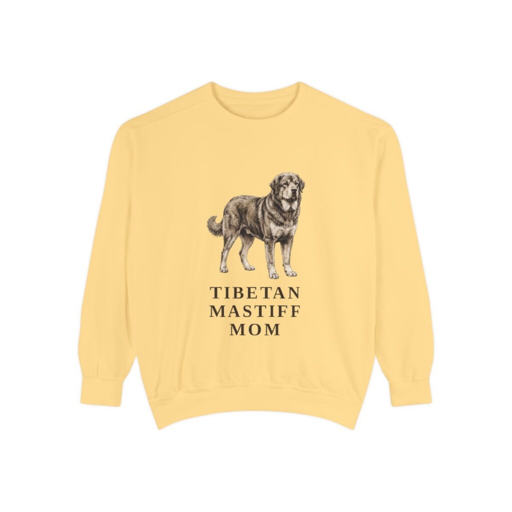 Tibetan Mastiff Mom Sweatshirt, Butter, front view