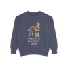 Tibetan Mastiff Mom Sweatshirt, Denim, front view