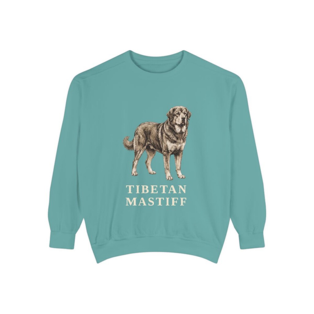 Tibetan Mastiff Sweatshirt, Seafoam, front view