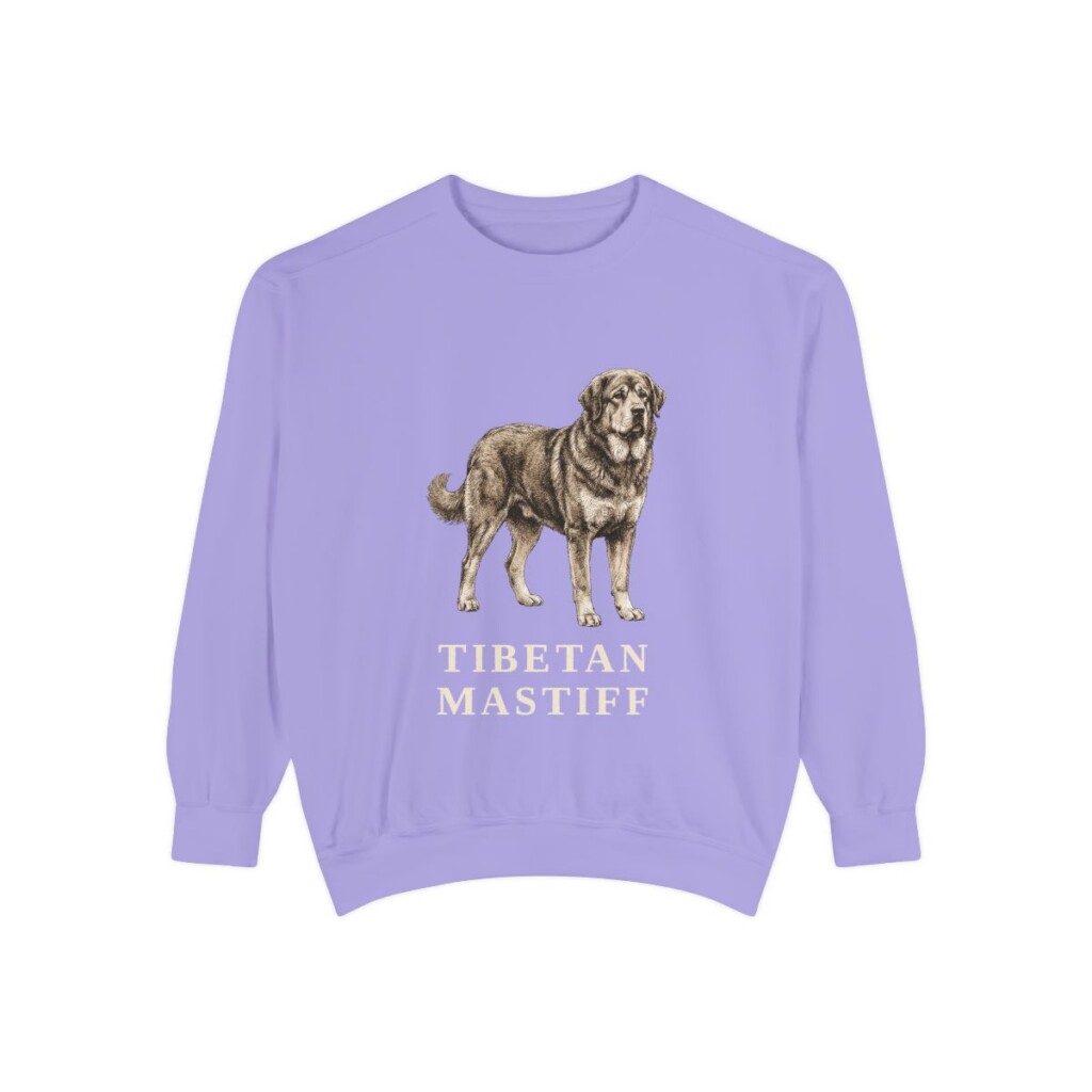 Tibetan Mastiff Sweatshirt, Violet, front view