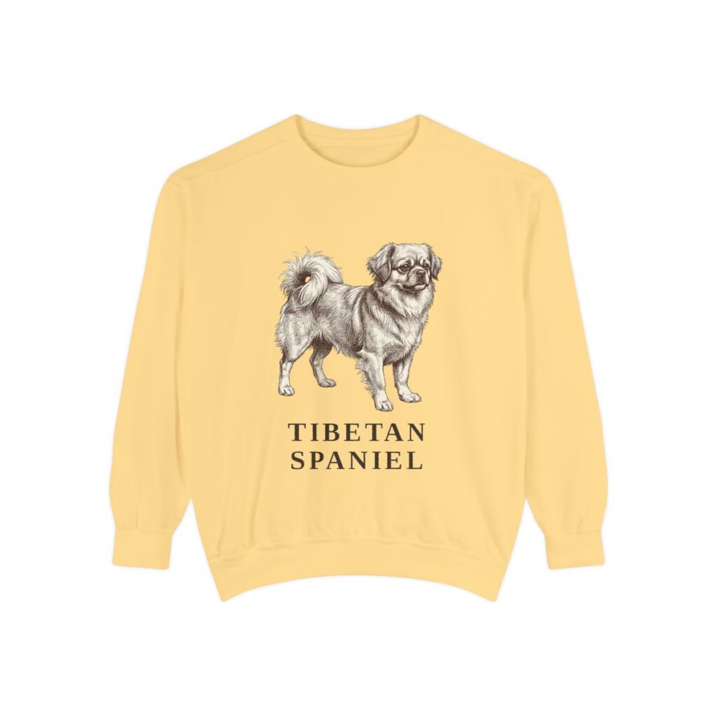 Tibetan Spaniel Sweatshirt, Butter, front view