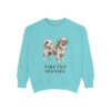 Tibetan Spaniel Sweatshirt, Chalky Mint, front view