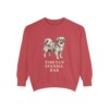tibetan-spaniel-sweatshirt-dad-crimson Tibetan Spaniel Dad Sweatshirt, Crimson, front view