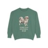 tibetan-spaniel-sweatshirt-dad-light-green Tibetan Spaniel Dad Sweatshirt, Light Green, front view
