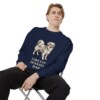 tibetan-spaniel-sweatshirt-dad-true-navy-person-1-context Tibetan Spaniel Dad Sweatshirt, True Navy, person 1 context