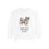 tibetan-spaniel-sweatshirt-dad-white Tibetan Spaniel Dad Sweatshirt, White, front view