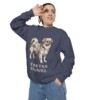 Tibetan Spaniel Sweatshirt, Denim, person 2 context
