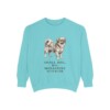Tibetan Spaniel Humor Sweatshirt, Chalky Mint, front view