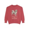 Tibetan Spaniel Humor Sweatshirt, Crimson, front view