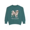 Tibetan Spaniel Latin Sweatshirt, Blue Spruce, front view