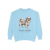 Tibetan Spaniel Latin Sweatshirt, Chambray, front view