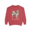Tibetan Spaniel Latin Sweatshirt, Crimson, front view
