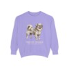 Tibetan Spaniel Latin Sweatshirt, Violet, front view