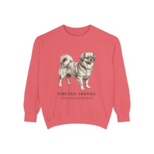 Tibetan Spaniel Latin Sweatshirt, Watermelon, front view