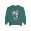 Tibetan Spaniel Mom Sweatshirt, Blue Spruce, front view