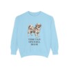 Tibetan Spaniel Mom Sweatshirt, Chambray, front view