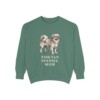Tibetan Spaniel Mom Sweatshirt, Light Green, front view