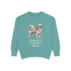 Tibetan Spaniel Mom Sweatshirt, Seafoam, front view