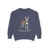 Toy Fox Terrier Latin Sweatshirt, Denim, front view